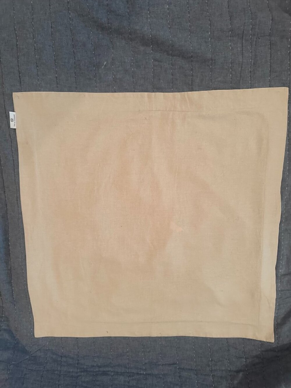 Three Tan Linen Euro Pillow Shams